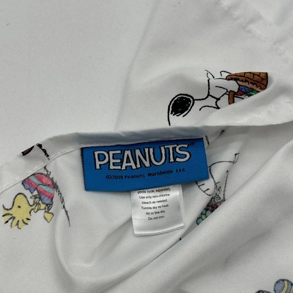 Peanuts Snoopy & Charlie Brown Twin Sheet 1  Flat Sheet  Berkshire - Picture 7 of 7